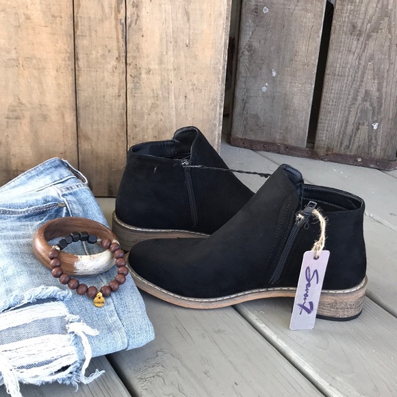 seven7 vegan suede booties